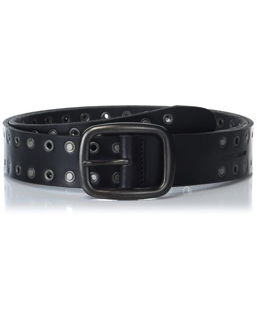 Lucky Brand Black Grommet Leather Belt for men