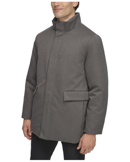 DKNY Gray Padded Walking Coat With Fill for men