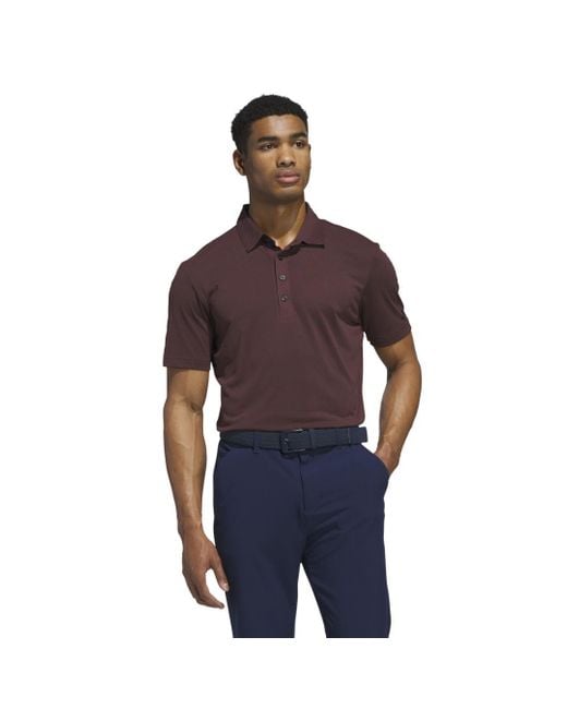 adidas Men's Purple Ultimate365 Tour Texture Polo Shirt