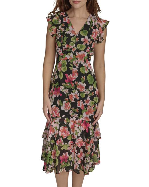 Tommy Hilfiger Multicolor Dresses Flutter,black Multi,16