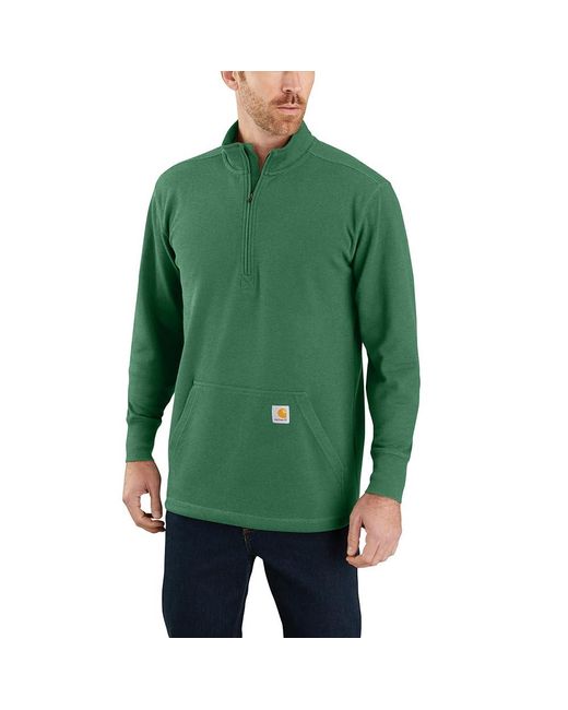 Carhartt Green Relaxed Fit Heavyweight Long-sleeve 1/2-zip Thermal Shirt for men