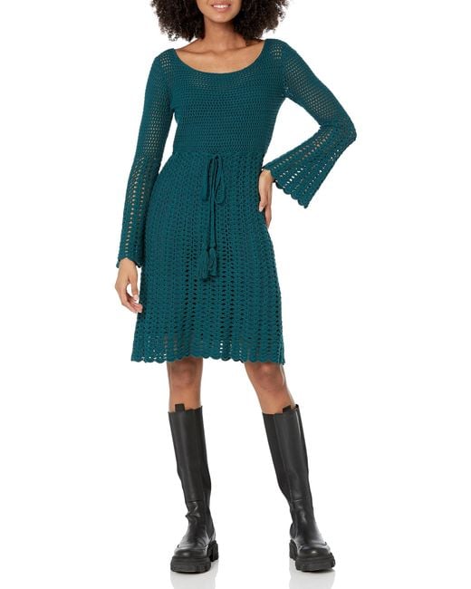 Trina Turk Green Crochet Dress