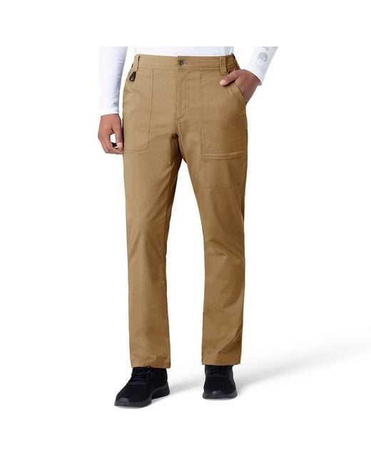 Carhartt Natural Scrubs C51418 Rugged Flex® Modern Fit Ripstop Straight Leg Pant Medium Tall Dijon for men