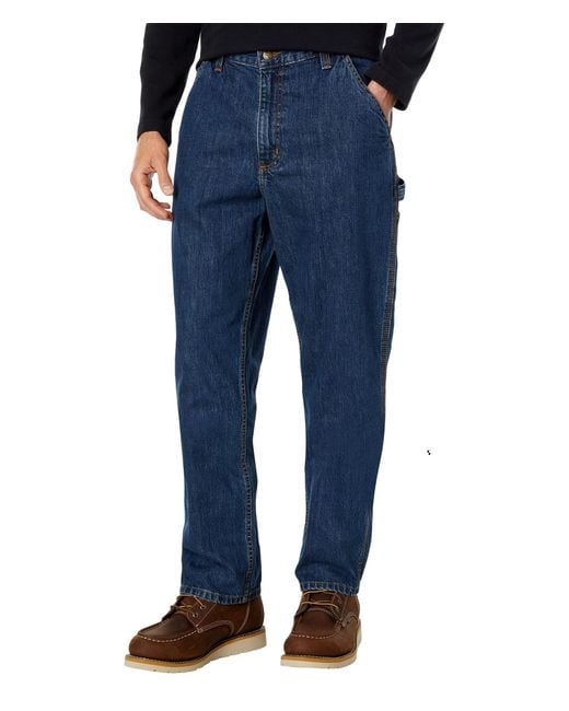 Carhartt Blue Loose Fit Utility Jeans for men