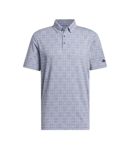 Adidas Blue Go-to Novelty Golf Polo Shirt for men