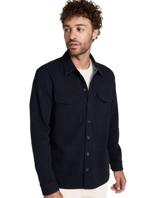 Vince Blue S Shirt Jkt,coastal/med H Grey,s for men