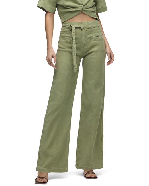 Hudson Green Tie Waist Wide Leg Trouser