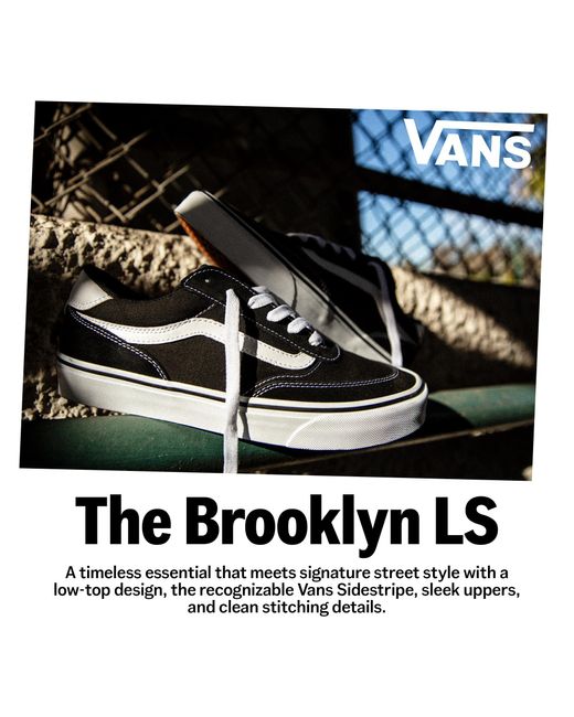 Vans Gray Brooklyn Ls Shoe | Low-top Sneakers For Everyday Wear