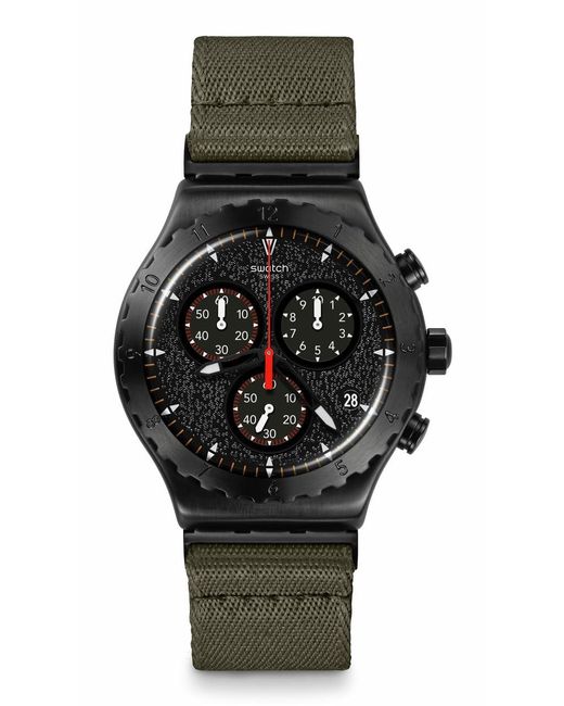 Swatch Casual Black Watch Stainless Steel Quartz By The Bonfire