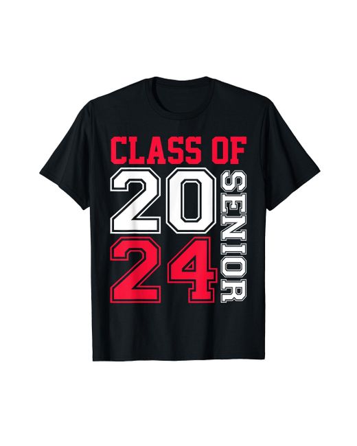 Caterpillar Black Senior 2024 Class Of 2024 Senior 24 Graduation 2024 T-shirt