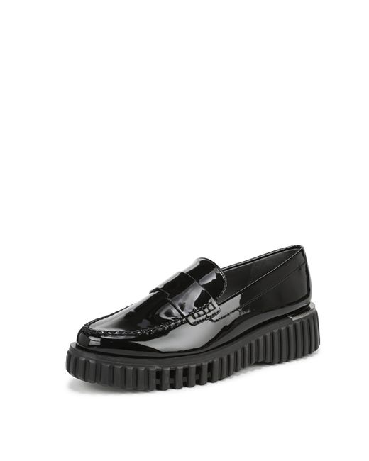 Franco Sarto Flexa Roma Loafer Black Patent Faux Leather 5 M