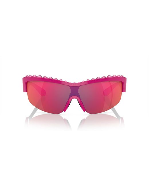 Swarovski Pink Sk6014 Rectangular Sunglasses