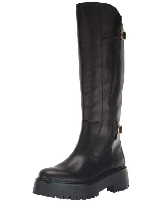 Sam Edelman Elayna Combat Boot Black Leather 5.5 Medium