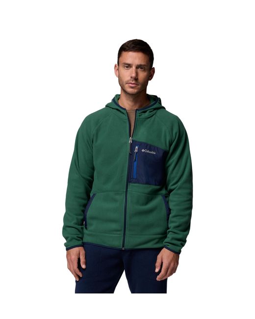 Columbia Green S Fast Trek Overlay Hooded Full Zip for men
