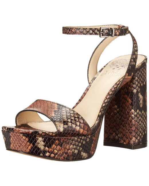Vince Camuto Chastin Platform Sandal Heeled in Brown - Save 7% - Lyst
