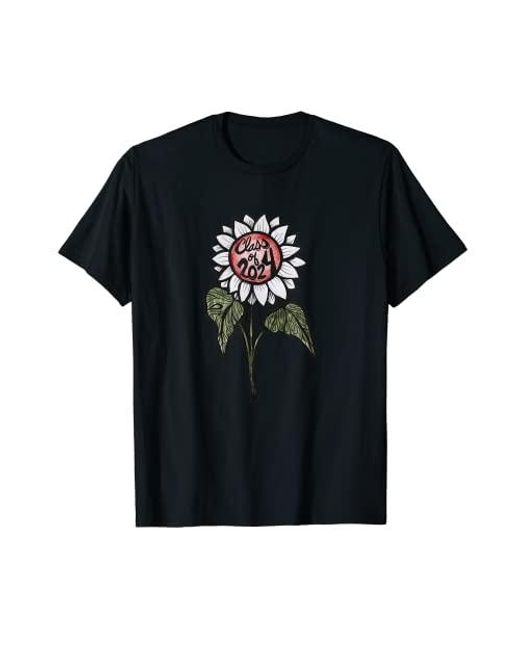 Caterpillar Class Of 2024 Sunflower Art T-shirt in Black | Lyst