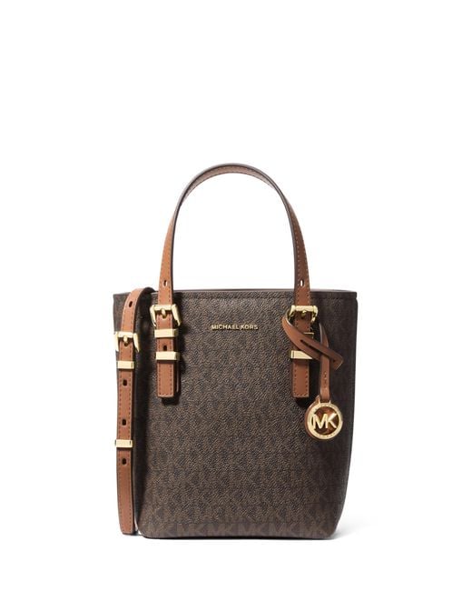 Michael Kors Brown Quinn Extra Small Tote Crossbody Bag
