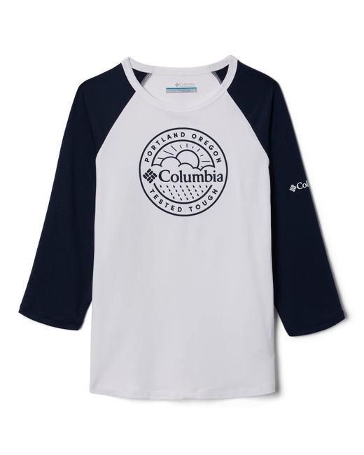 Columbia Blue Youth Outdoor Elements 3/4 Sleeve Shirt