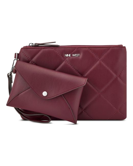 Nine West Red Layloni Slg Wristlet Duo