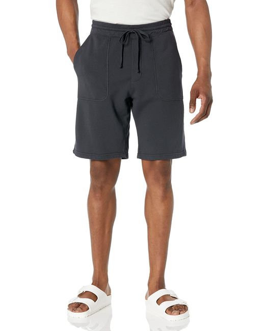 Vince French Terry Garment Dye Short in Washed Black (Blue) for Men | Lyst