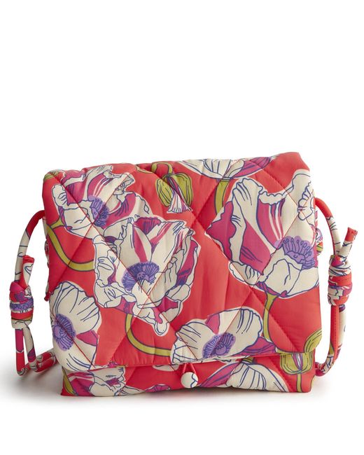 Vera Bradley Red Featherweight Baird Hipster Crossbody