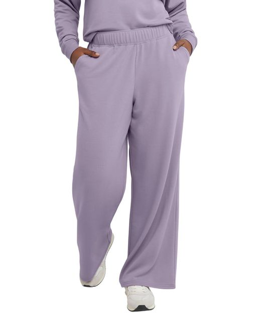 Hanes Purple Standard Originals Fleece Palazzo Pants
