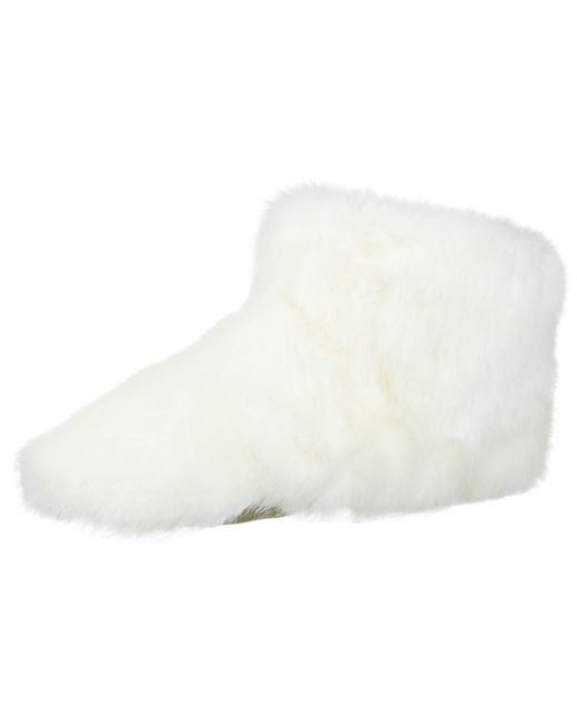 Ugg White Amary Faux Fur Slippers