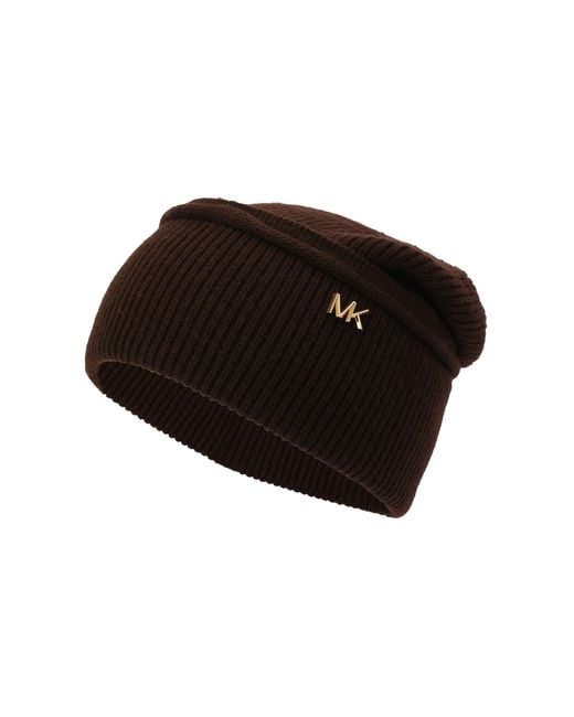 Michael Kors Black S Exposed Seam Cuff Hat