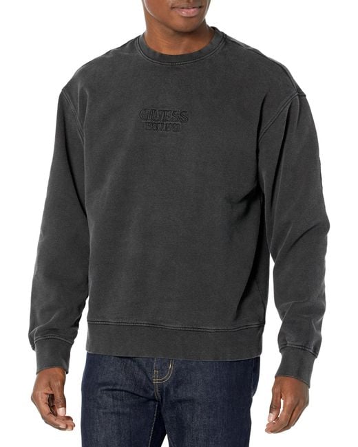 Guess Black Finch Vintage Sweatshirt for men