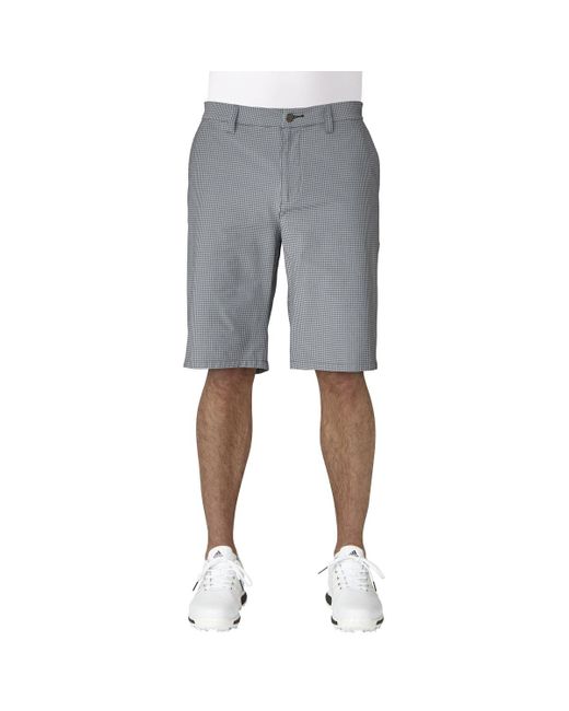 Adidas Gray Ultimate365 Gingham Golf Shorts for men