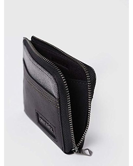 Diesel D Side Pass Me Card Holder Grey Denim Black One Size For