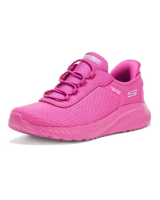 Skechers Pink Hands Free Slip-ins Bobs Squad Chaos-in Color Sneaker