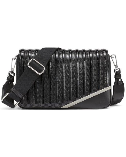 Calvin Klein Black Ria Organizational Flap Crossbody