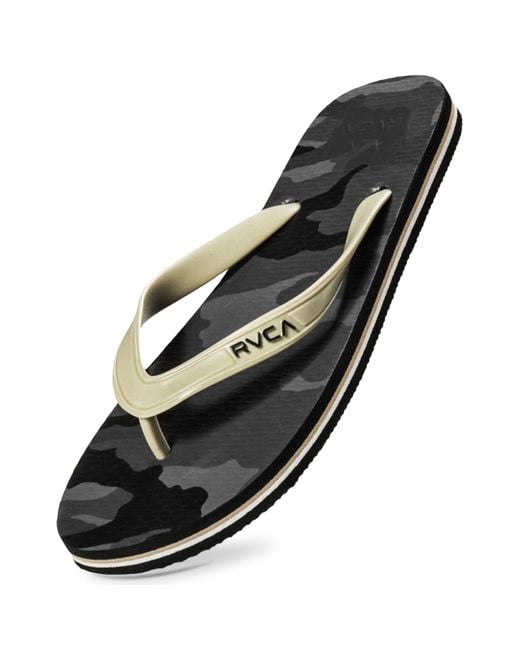 RVCA Black All The Way Sandal Flip-flop for men