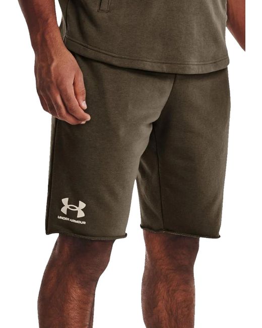 Under Armour Green Standard Rival Terry Shorts for men