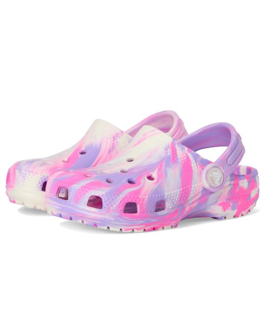 CROCSTM Purple Classic Marbled Tie-dye