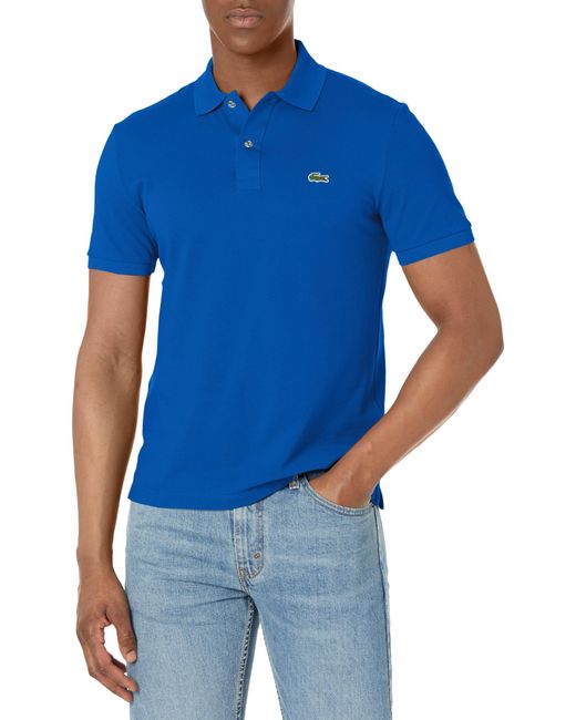 Lacoste Blue Classic Short Sleeve Piqué L.12.12 Polo Shirt for men