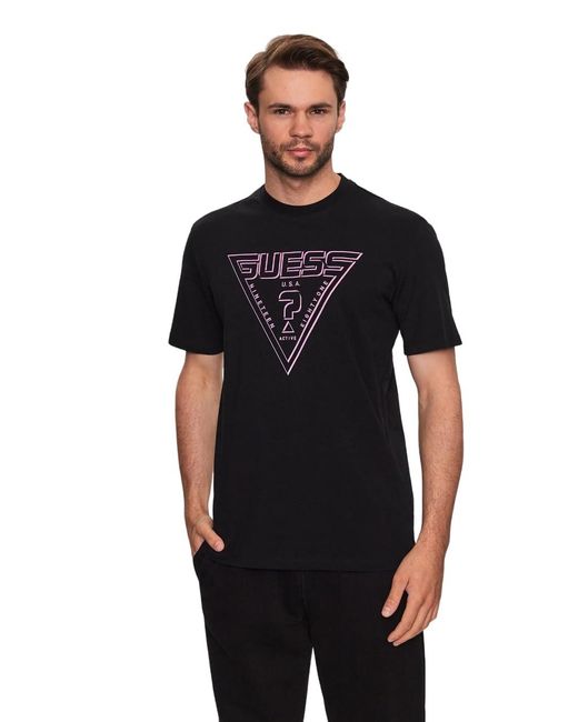 Guess Thom Crew Neck T-shirt in Black for Men | Lyst