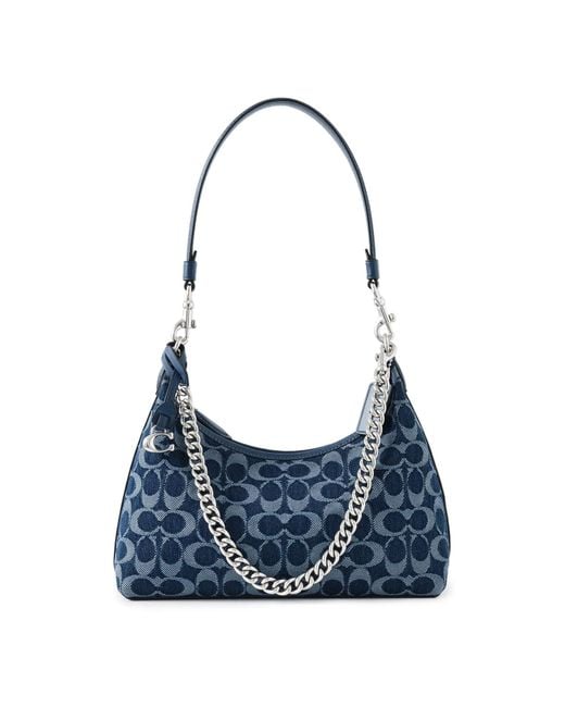 COACH Blue Juliet Shoulder Bag 25 In Signature Denim