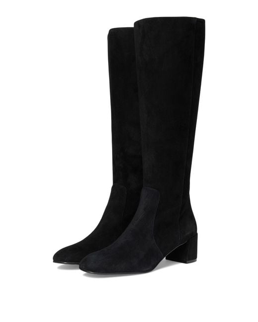 Stuart Weitzman Black Maeve Zip Boots Knee High