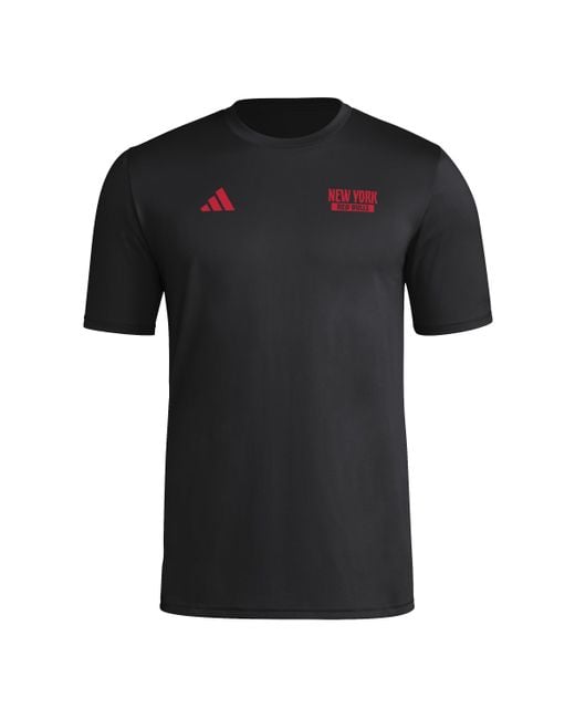 Adidas Black Standard Local Warp Pre-game Short Sleeve T-shirt for men