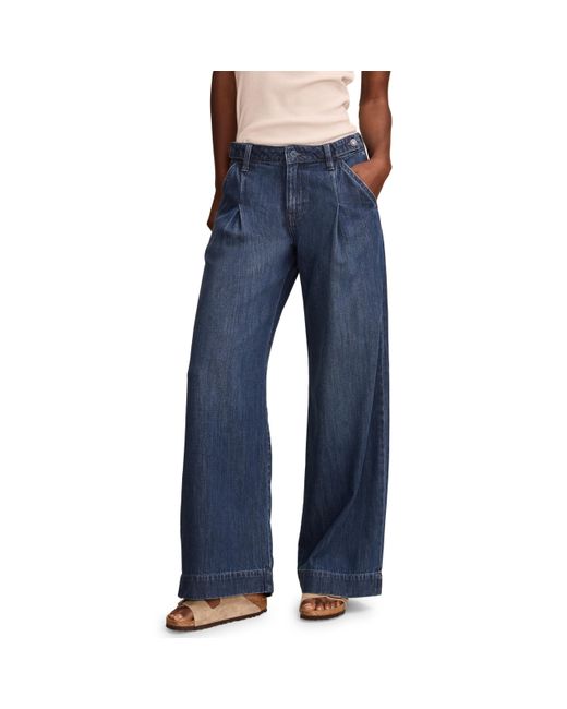 Lucky Brand Blue Palazzo Pleated Trouser Wide Leg Jeans
