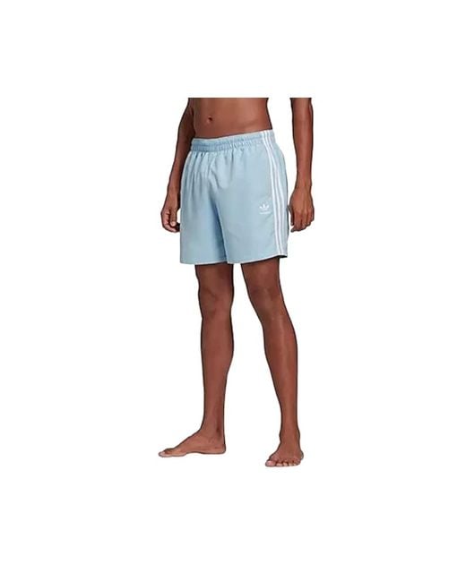 Adidas Originals Blue 3-stripes Swim Shorts Clear Sky X-small for men