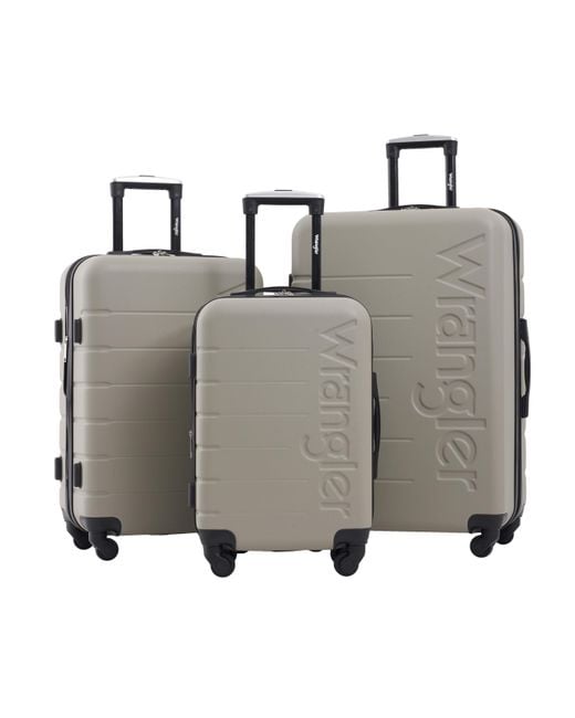 Wrangler Maverick 3 Piece Luggage Set in Gray Lyst