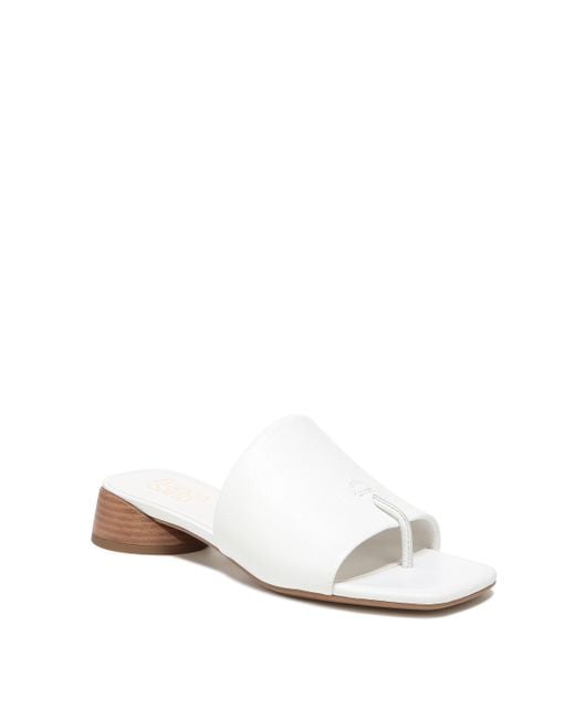 Franco Sarto S Loran Slide Sandal White Leather 9m