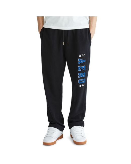 Aéropostale Black Aero Straight Leg Sweatpants for men