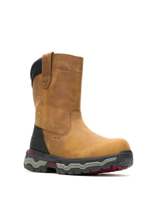 Wolverine Brown S Alpha Ft Infinity System Pull-on Carbonmax® Work Wellington Dark Coffee 11 X-wide for men