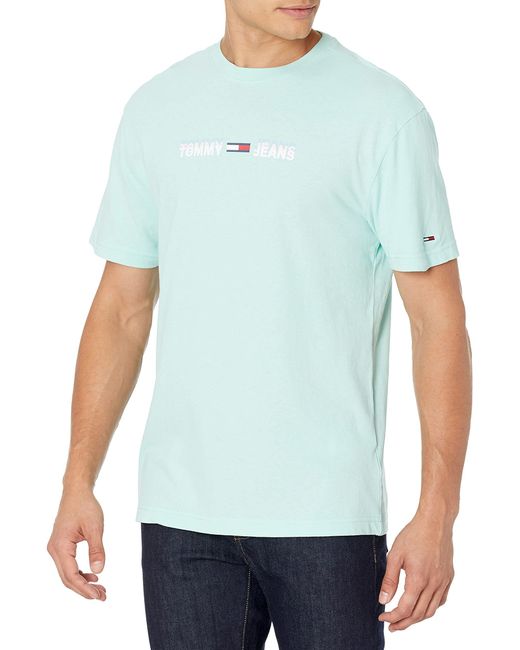 Tommy Hilfiger Blue Tommy Jeans Short Sleeve Graphic T Shirt for men