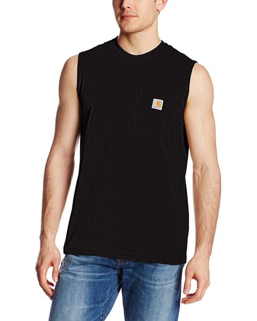carhartt sleeveless pocket tee