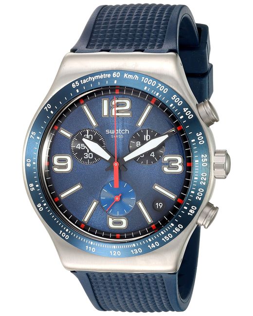 Swatch 1901 Irony Stainless Steel Quartz Rubber Strap in Blue - Save 27% -  Lyst